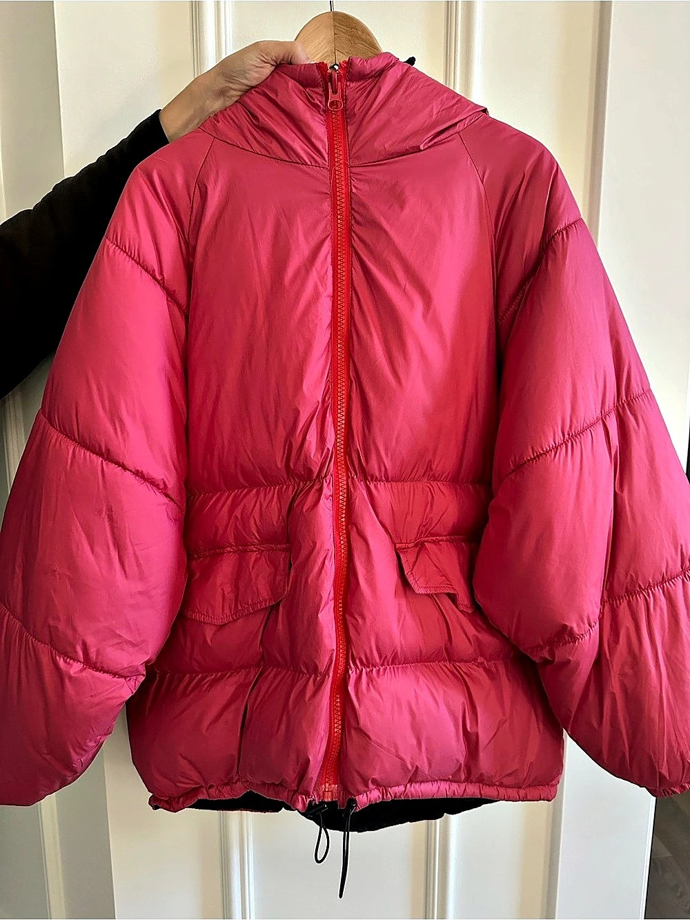 Zara Pink Hooded Puffer Jacket
